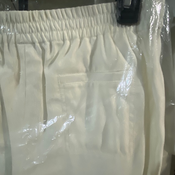 BCBGMAXAZRIA CLASSIC OFF WHITE LINEN PANTS SIZE MEDIUM ((TALL) - Picture 6 of 9